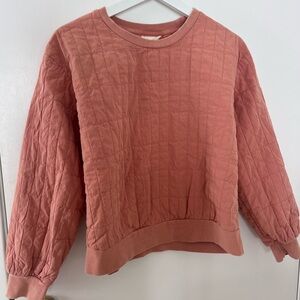 Quilted Women's Top in Dusty Orange